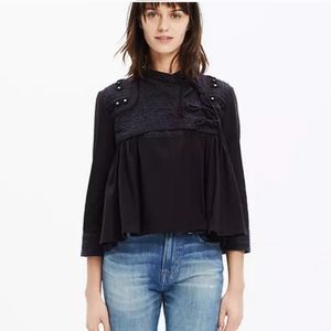 Ulla Johnson Sunita Embroidered Black Jacket L